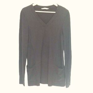 TILLEY black stretchy long sleeve tunic shirt S